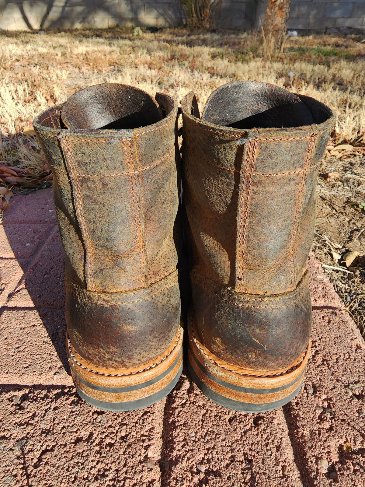 Photo by Creitz91 on December 1, 2022 of the Oak Street Bootmakers Trench Boot in Dark Waxy Wild Boar.