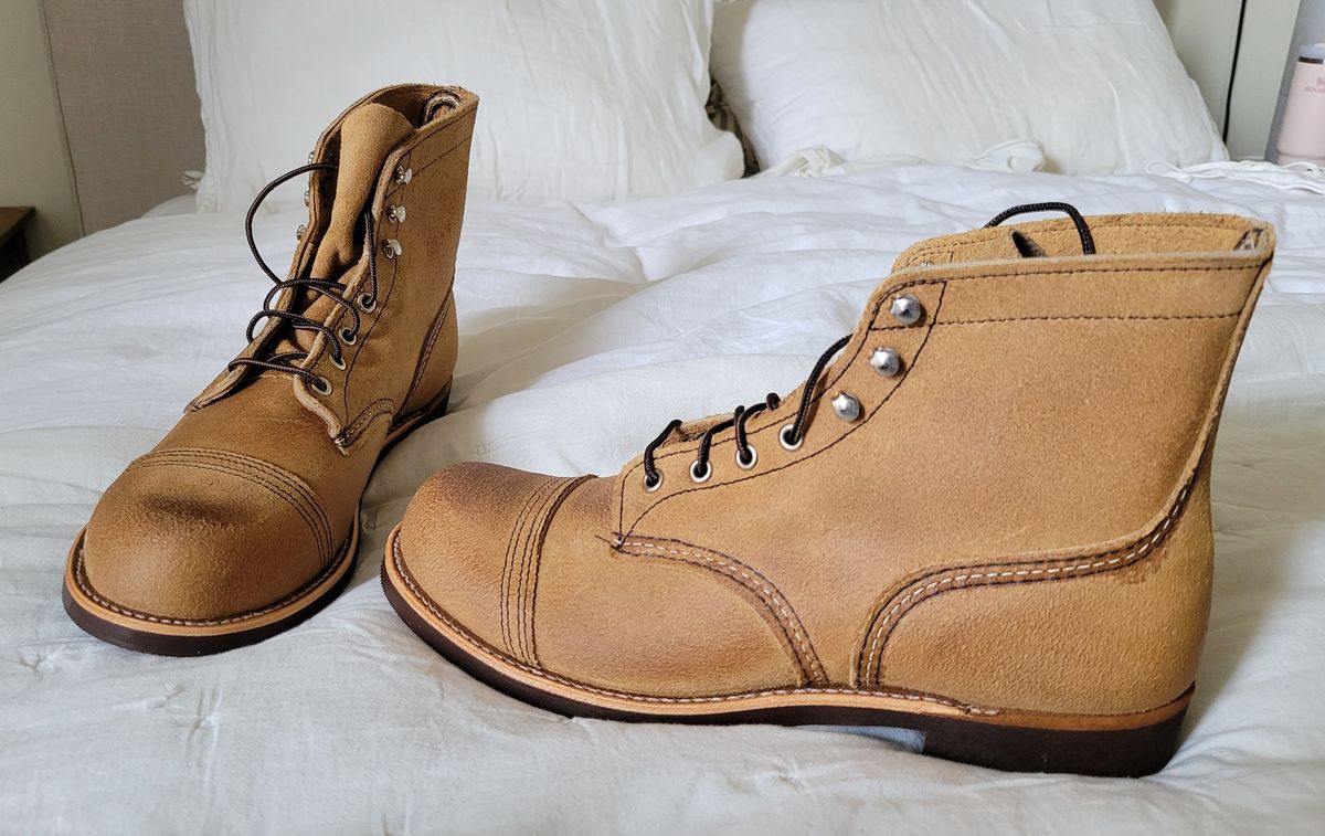 Photo by chicagosouthloop on September 13, 2025 of the Red Wing Iron Ranger in S.B. Foot Hawthorne Muleskinner.