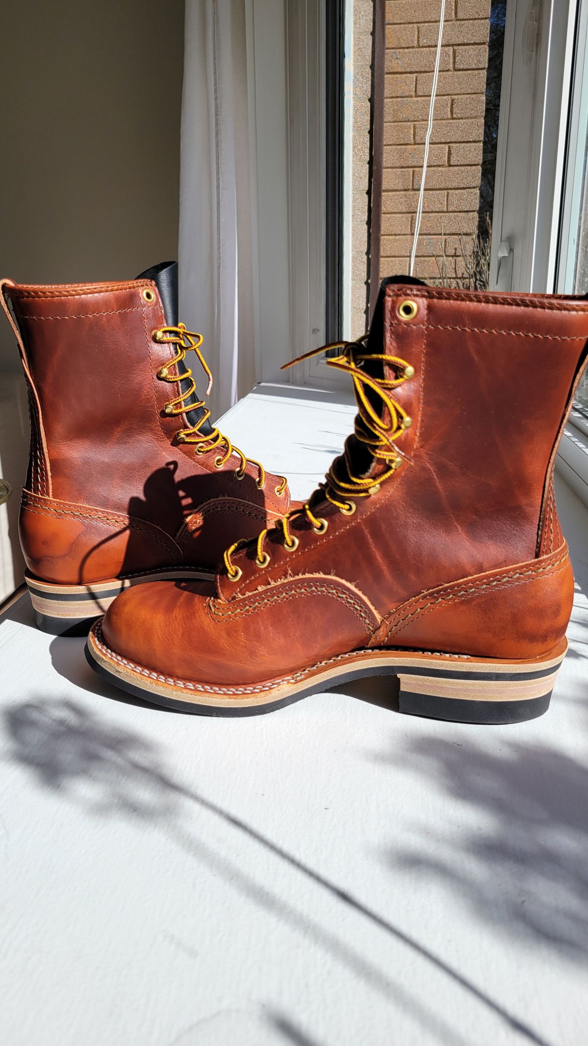 Photo by chicagosouthloop on March 28, 2026 of the Wesco Jobmaster in Wickett & Craig Tan Oiled Latigo.