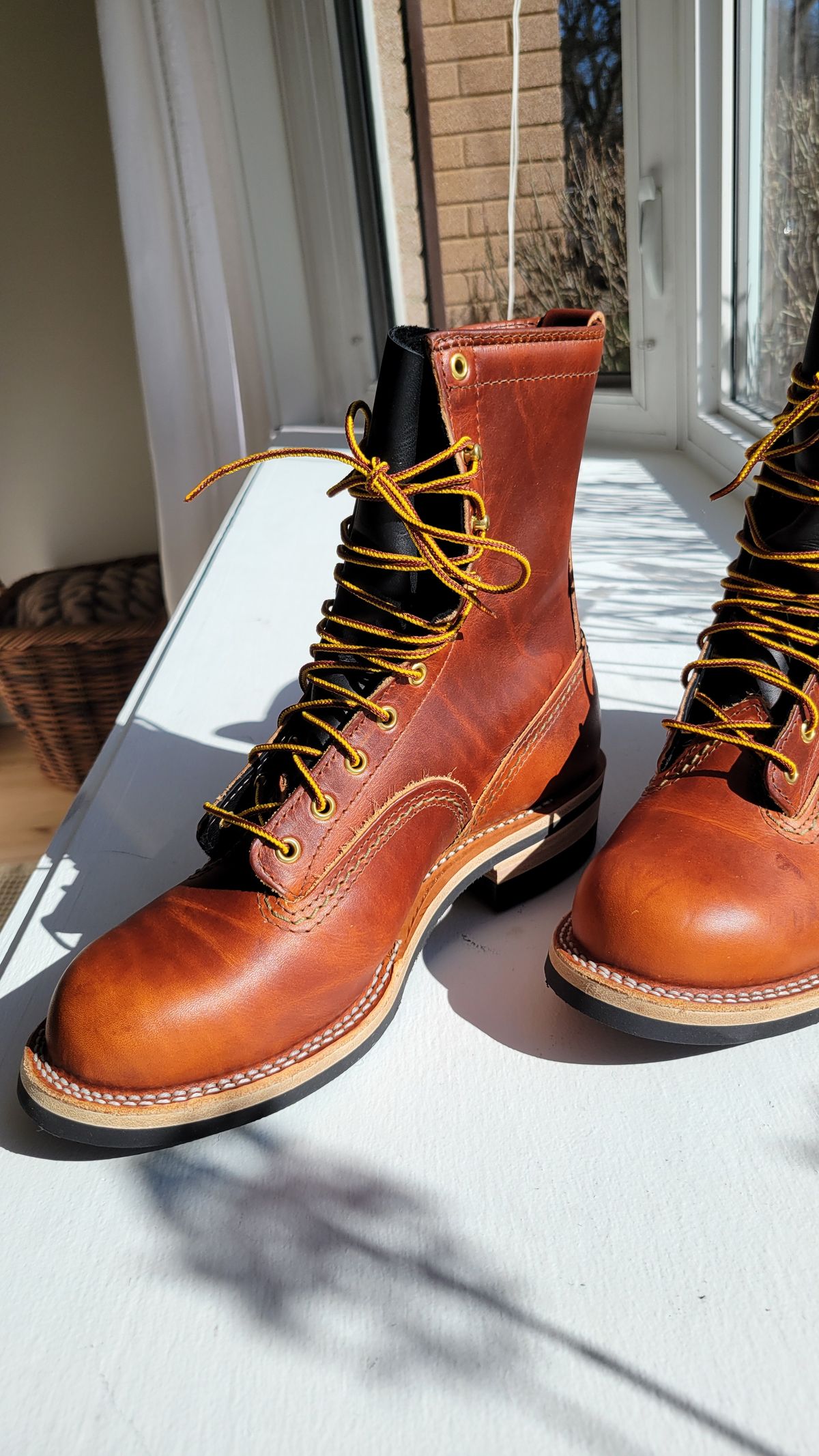 Photo by chicagosouthloop on March 28, 2026 of the Wesco Jobmaster in Wickett & Craig Tan Oiled Latigo.
