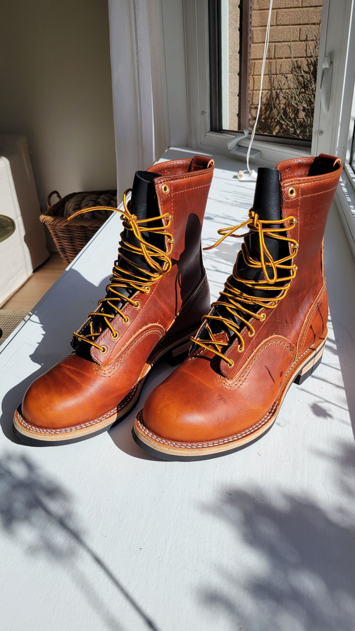 Photo by chicagosouthloop on March 28, 2026 of the Wesco Jobmaster in Wickett & Craig Tan Oiled Latigo.