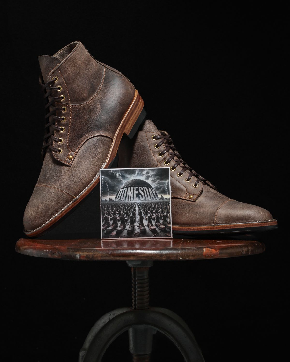 Photo by ahuebner on October 5, 2024 of the Iron Boots x Østmo Type 1 in Gallun Charcoal Teton Stag.