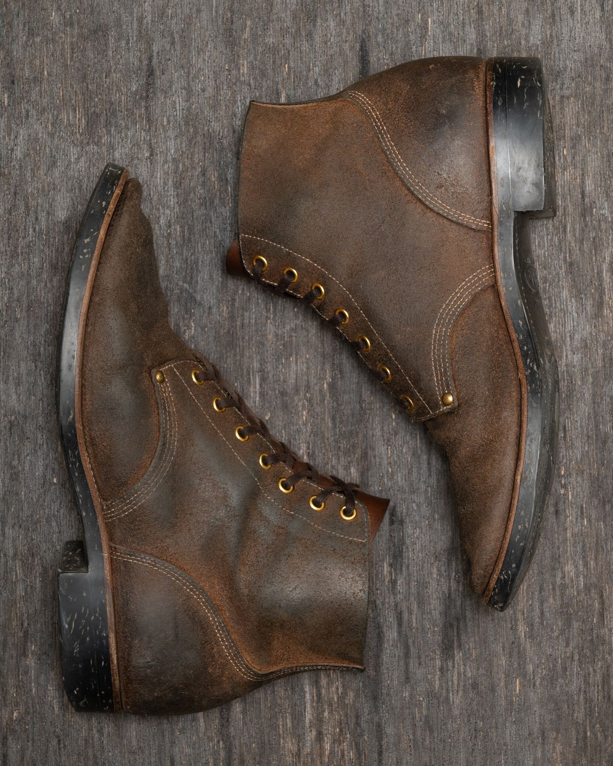 Photo by ahuebner on February 2, 2026 of the Iron Boots Boondockers in Seidel Crust Double Shot Reverse.