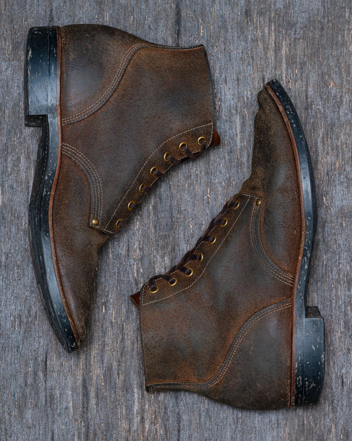 Photo by ahuebner on February 26, 2026 of the Iron Boots Boondockers in Seidel Crust Double Shot Reverse.