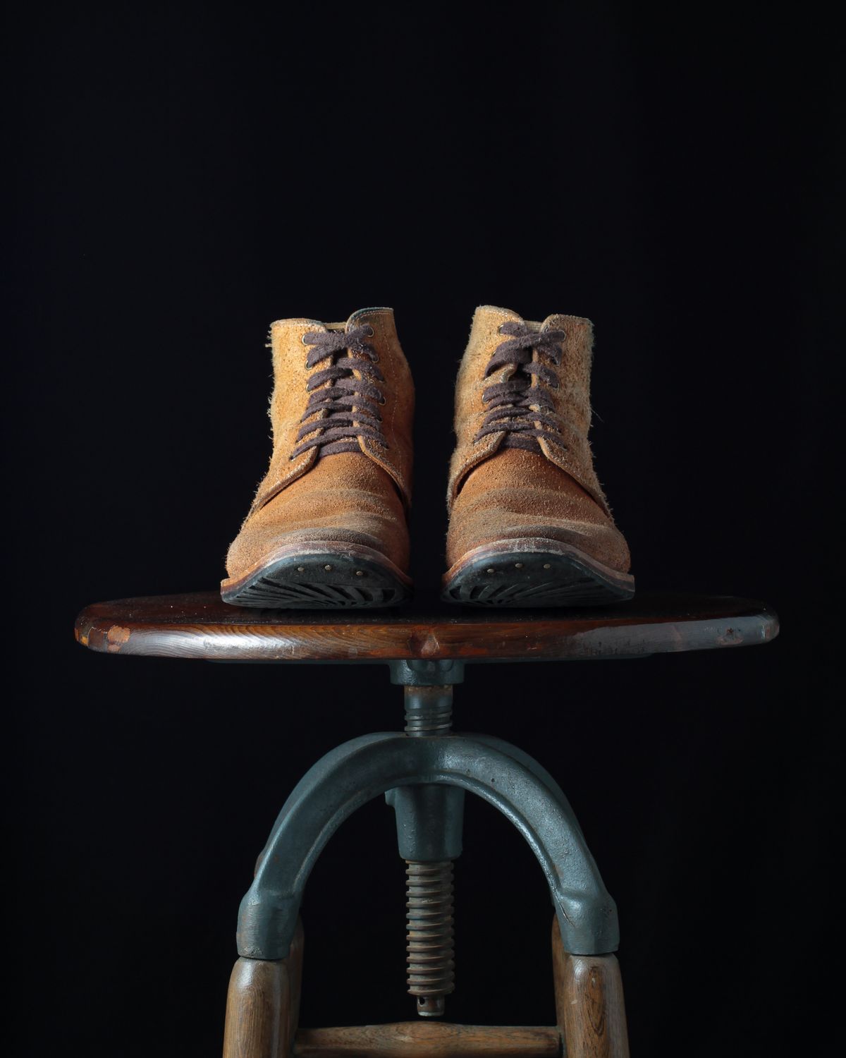 Photo by ahuebner on January 1, 2024 of the WM1978 French Army Boot in Tochigi Natural Roughout.