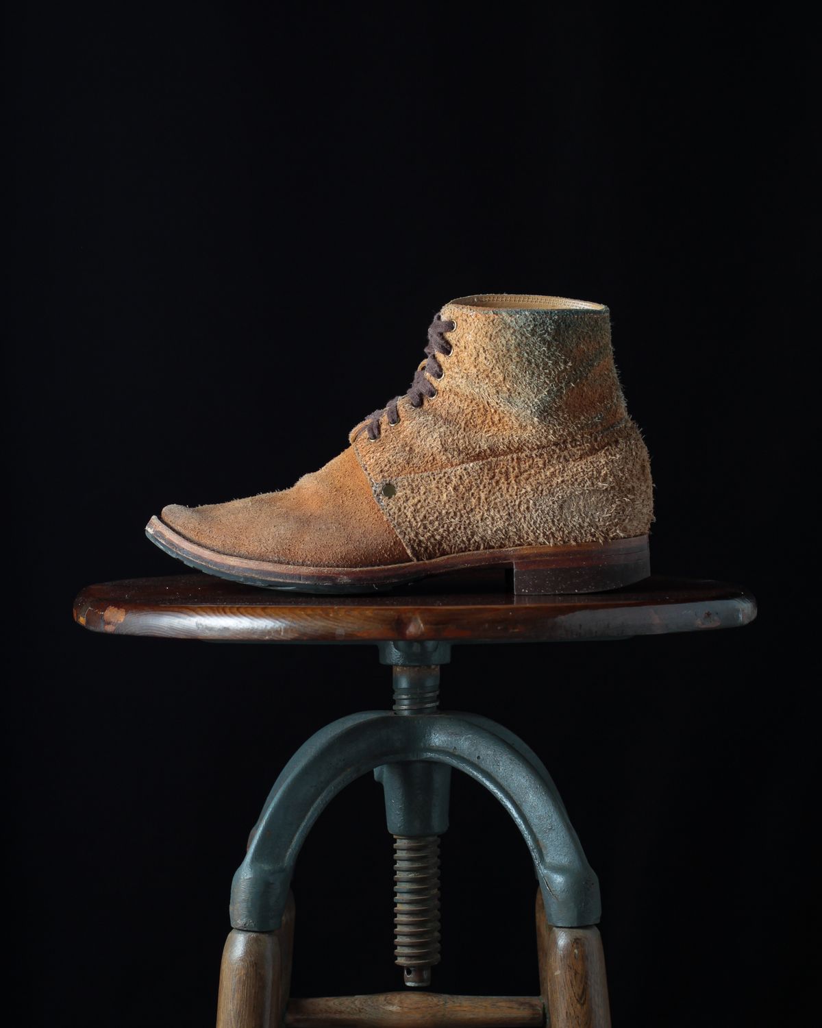 Photo by ahuebner on January 1, 2024 of the WM1978 French Army Boot in Tochigi Natural Roughout.