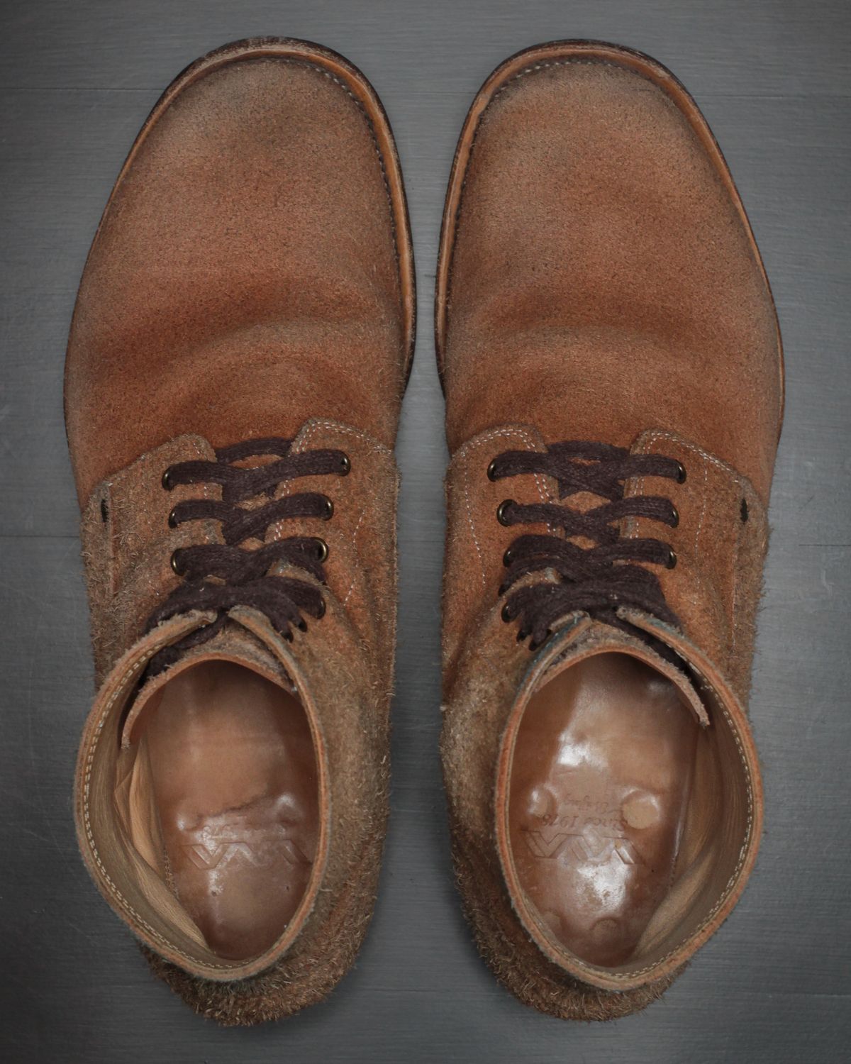 Photo by ahuebner on January 1, 2024 of the WM1978 French Army Boot in Tochigi Natural Roughout.
