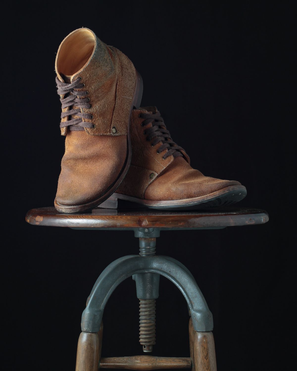 Photo by ahuebner on February 5, 2024 of the WM1978 French Army Boot in Tochigi Natural Roughout.