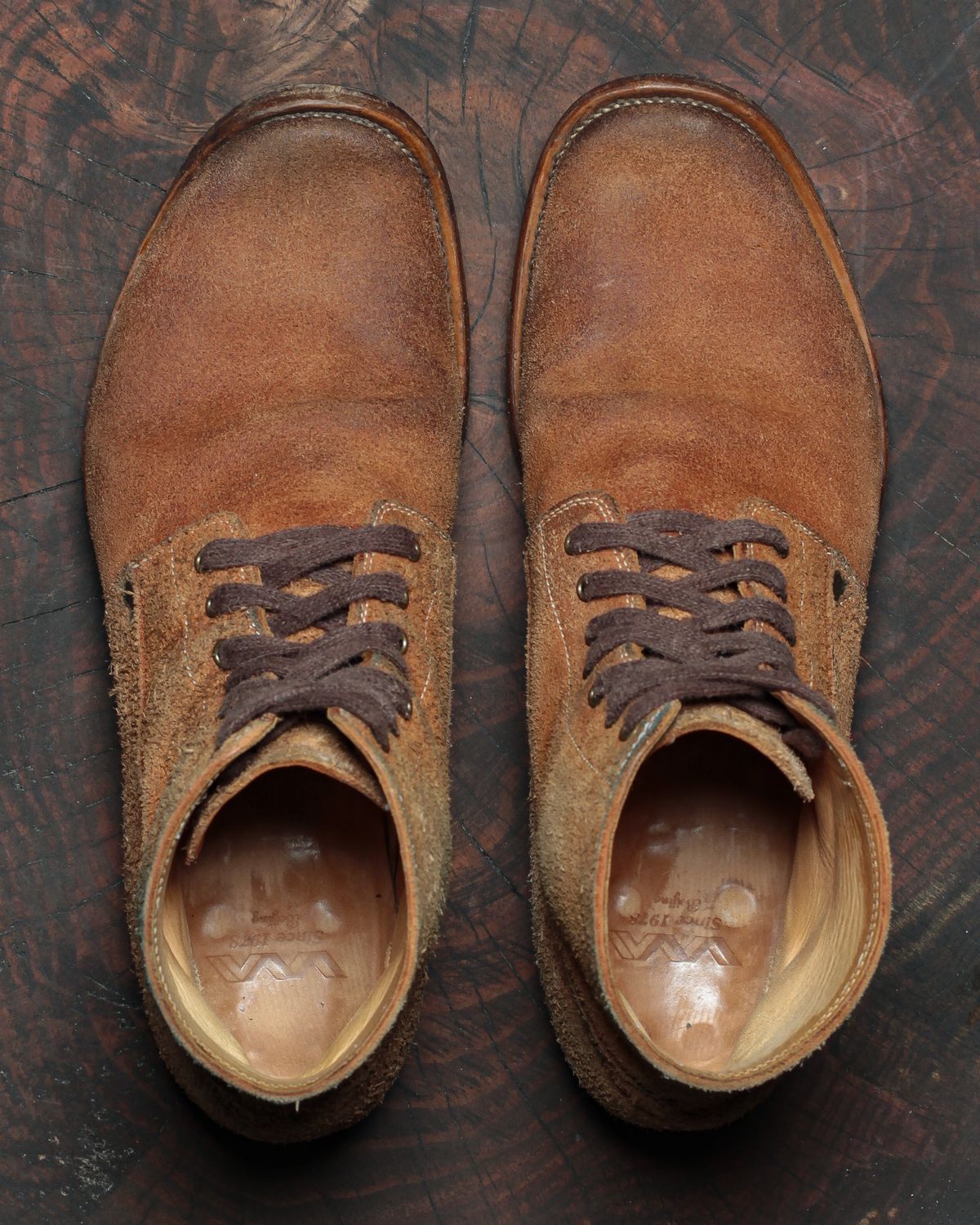 Photo by ahuebner on February 5, 2024 of the WM1978 French Army Boot in Tochigi Natural Roughout.