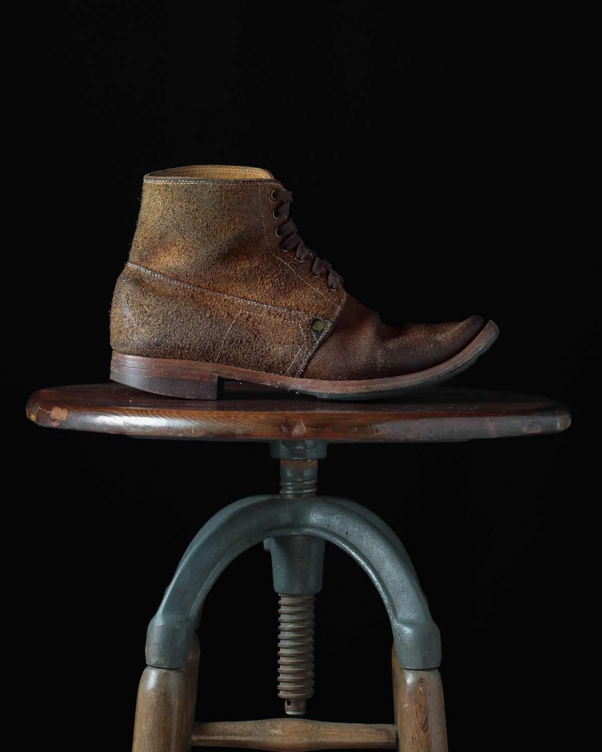 Photo by ahuebner on April 2, 2024 of the WM1978 French Army Boot in Tochigi Natural Roughout.