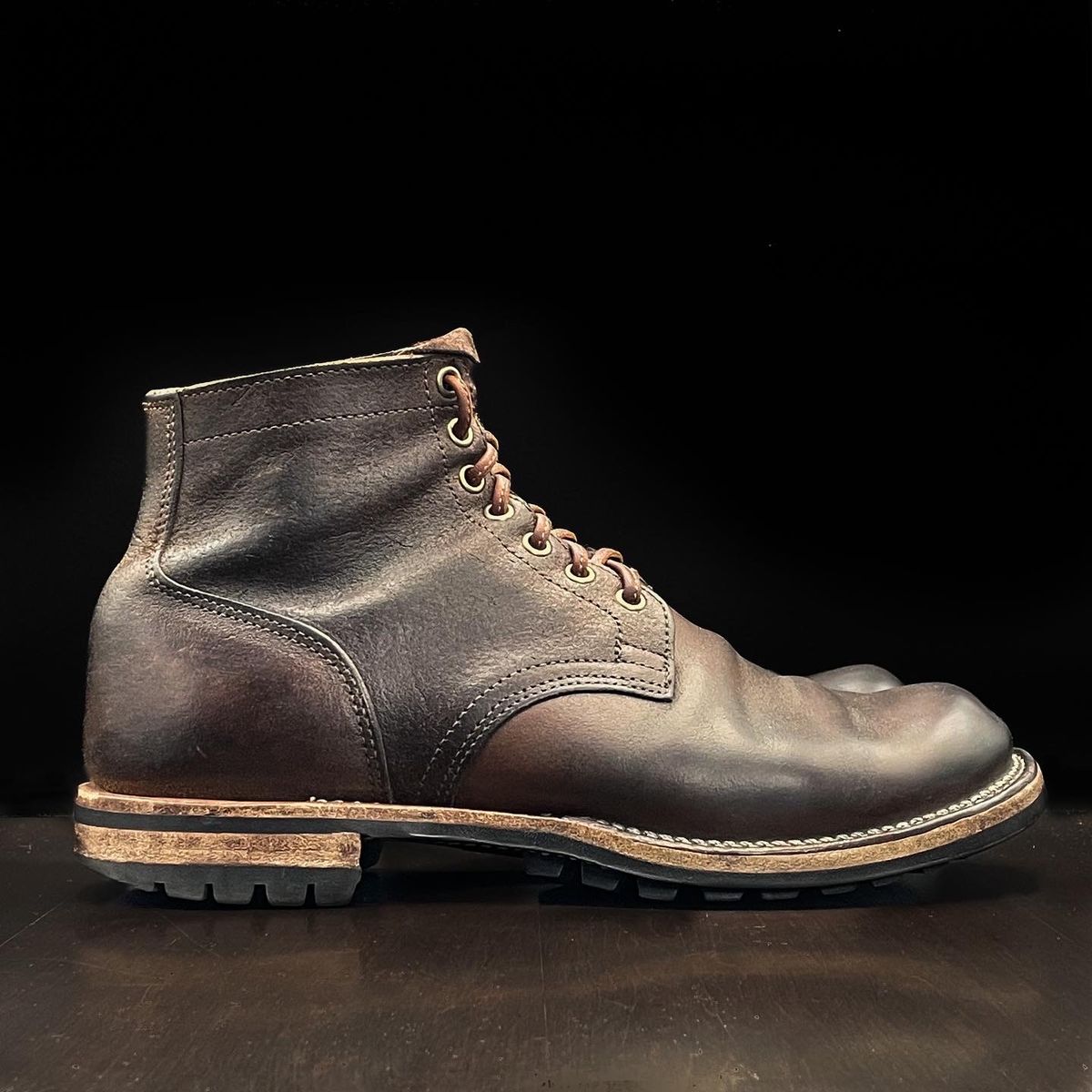 Photo by ahuebner on May 17, 2022 of the Viberg Service Boot in Horween Natural Waxed Flesh.