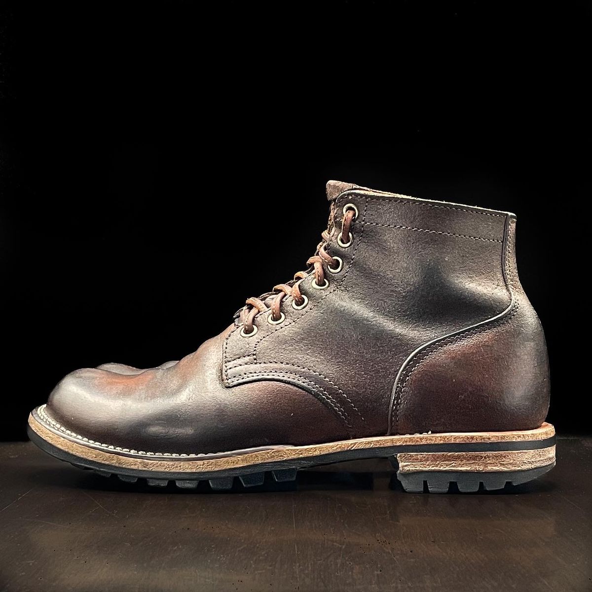 Photo by ahuebner on May 17, 2022 of the Viberg Service Boot in Horween Natural Waxed Flesh.