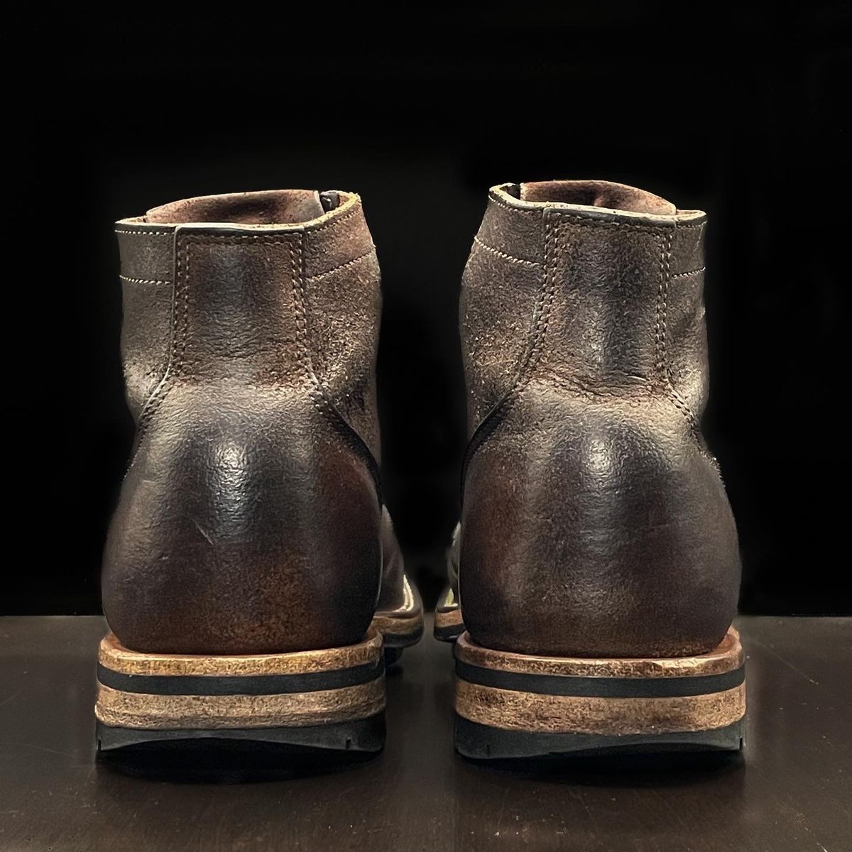 Photo by ahuebner on May 17, 2022 of the Viberg Service Boot in Horween Natural Waxed Flesh.