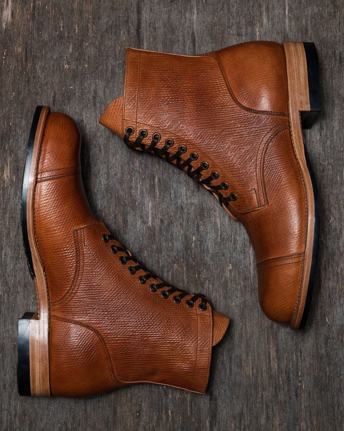 Photo by ahuebner on November 3, 2025 of the Skuce Shoes Villeray Boot in Shellcordovan Metta Catharina Natural Horsebutt.