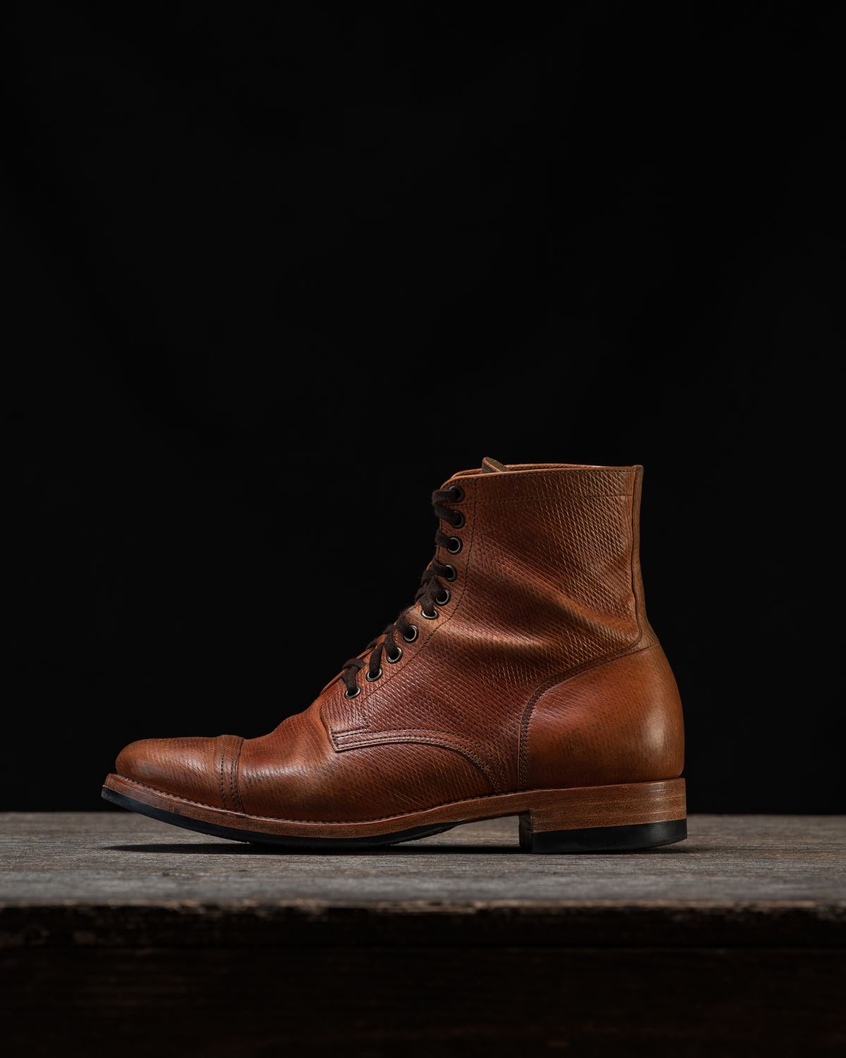 Photo by ahuebner on December 1, 2025 of the Skuce Shoes Villeray Boot in Shellcordovan Metta Catharina Natural Horsebutt.