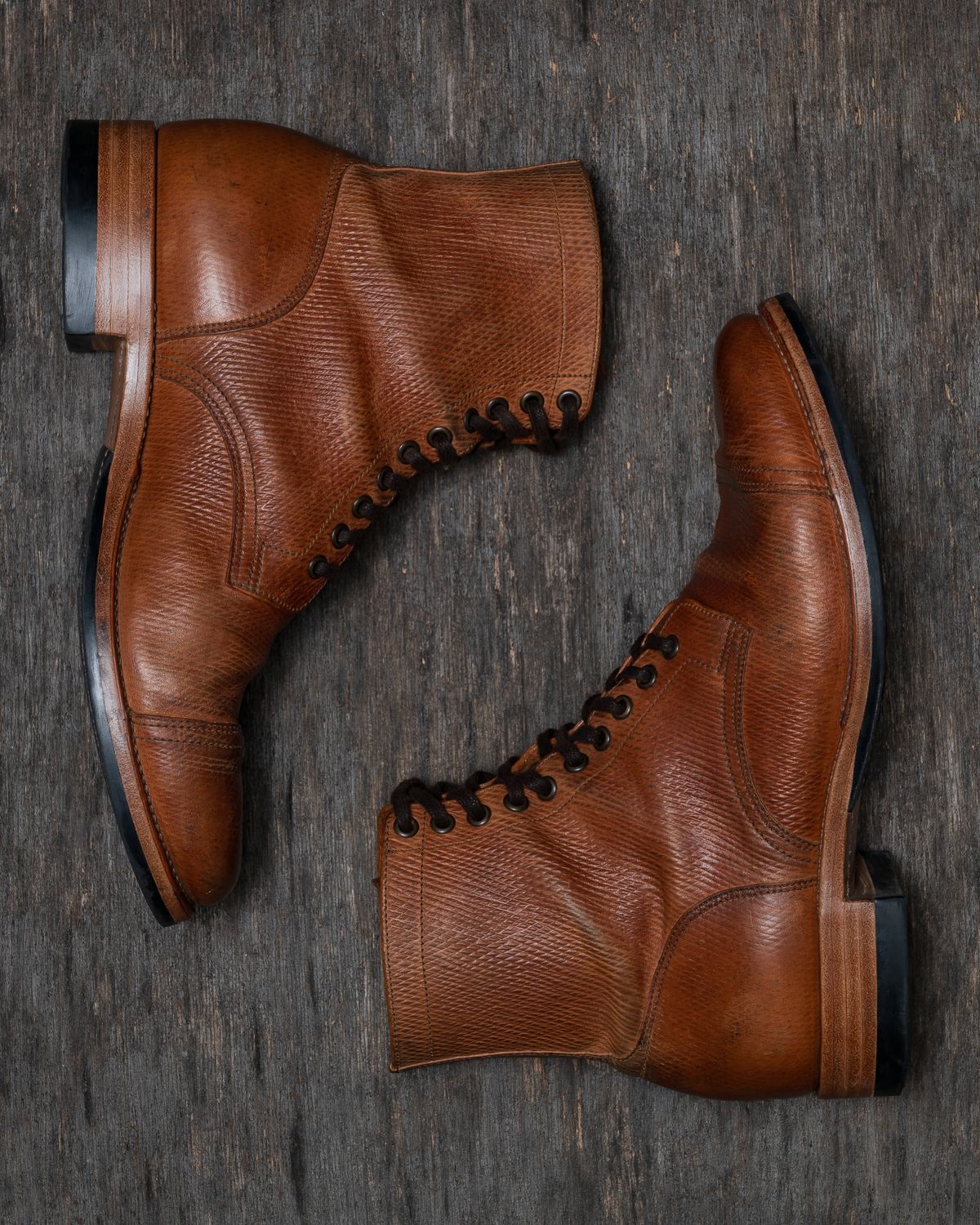 Photo by ahuebner on December 1, 2025 of the Skuce Shoes Villeray Boot in Shellcordovan Metta Catharina Natural Horsebutt.