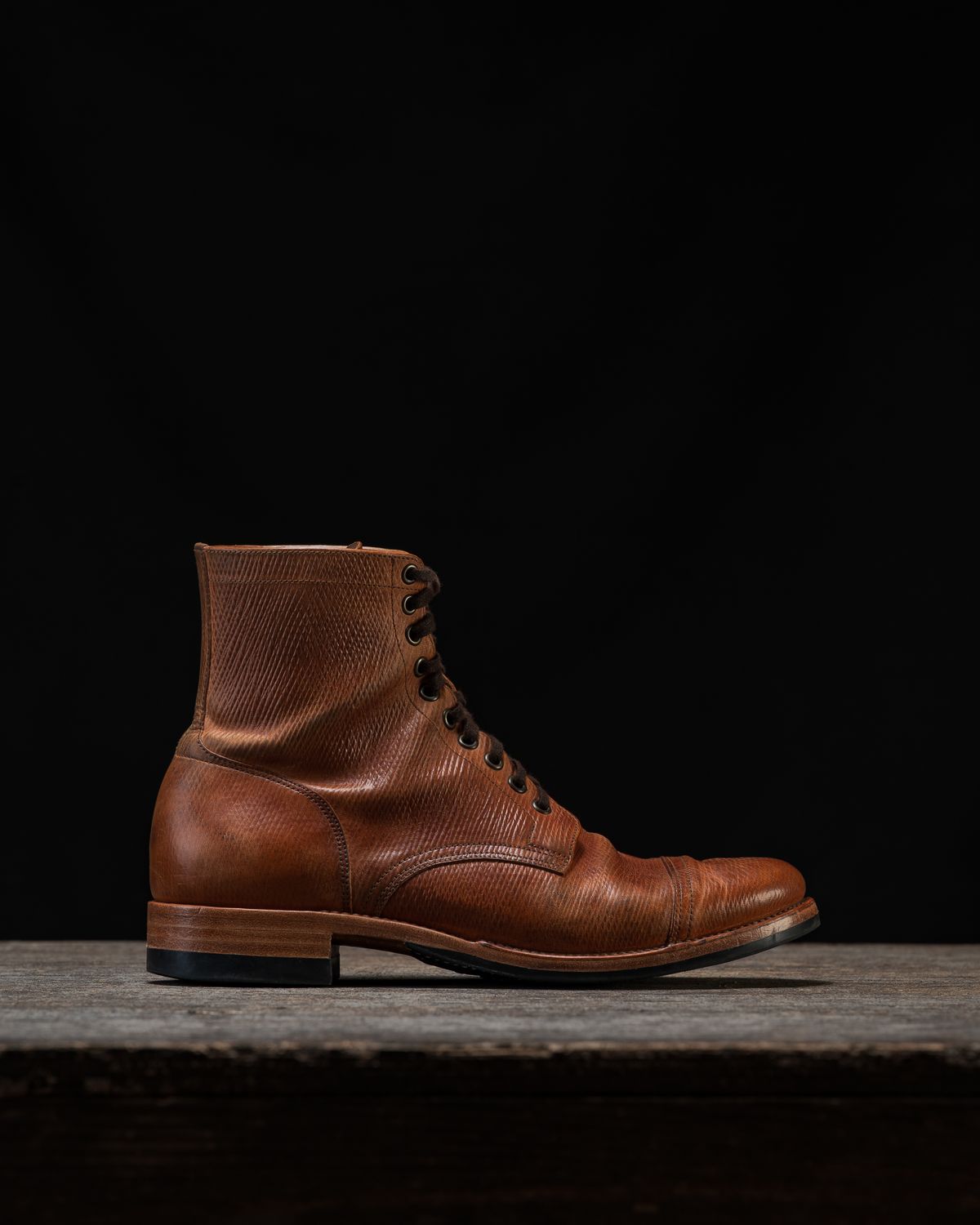 Photo by ahuebner on December 1, 2025 of the Skuce Shoes Villeray Boot in Shellcordovan Metta Catharina Natural Horsebutt.