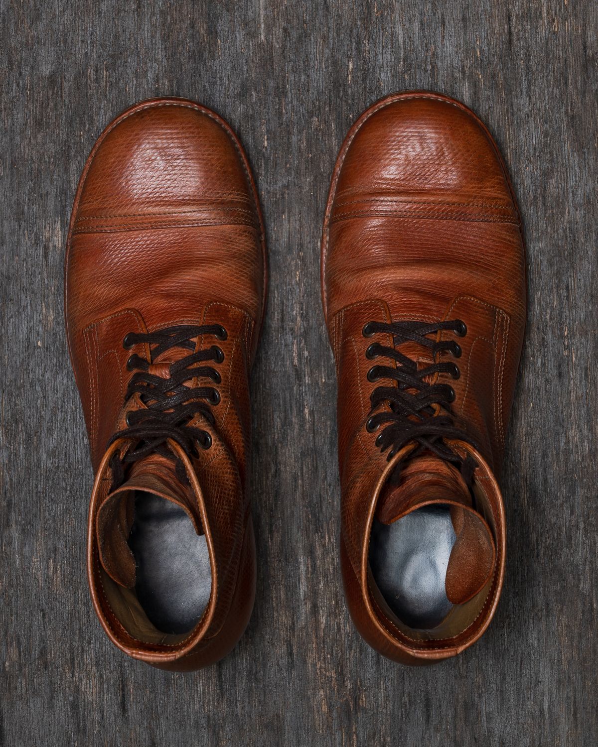 Photo by ahuebner on December 1, 2025 of the Skuce Shoes Villeray Boot in Shellcordovan Metta Catharina Natural Horsebutt.