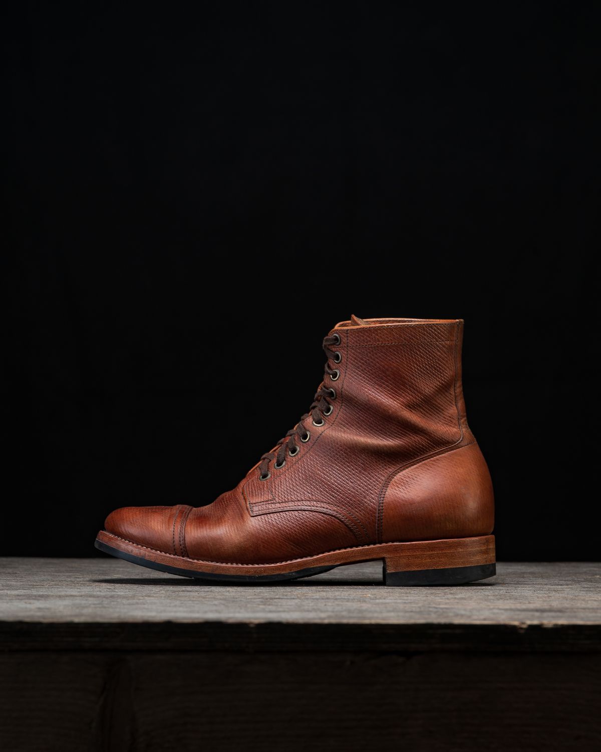 Photo by ahuebner on February 2, 2026 of the Skuce Shoes Villeray Boot in Shellcordovan Metta Catharina Natural Horsebutt.