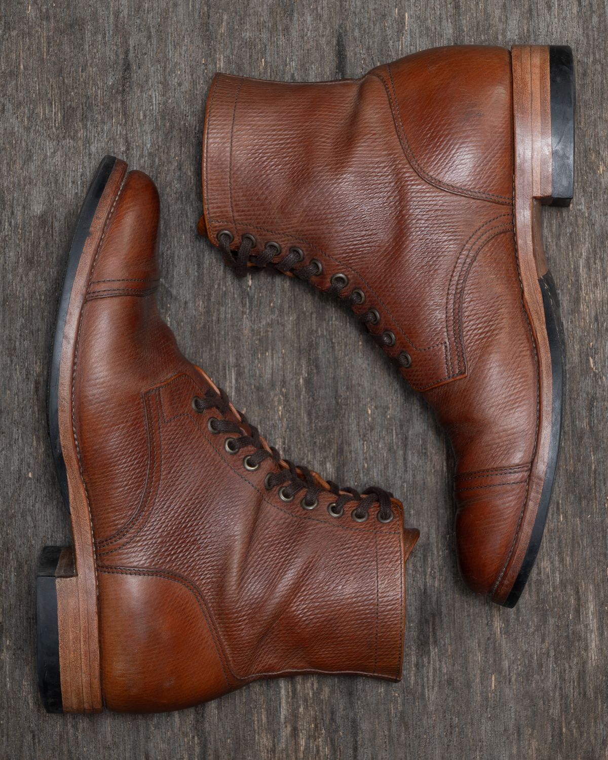 Photo by ahuebner on February 2, 2026 of the Skuce Shoes Villeray Boot in Shellcordovan Metta Catharina Natural Horsebutt.