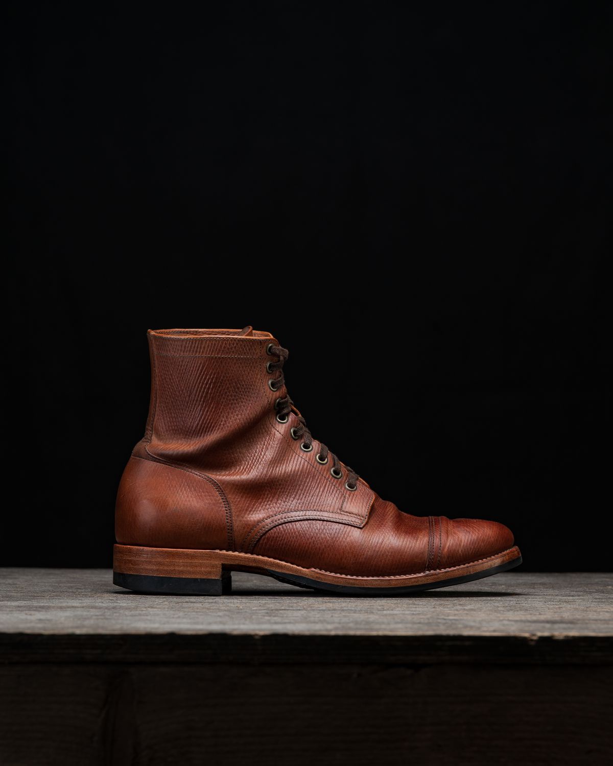 Photo by ahuebner on February 2, 2026 of the Skuce Shoes Villeray Boot in Shellcordovan Metta Catharina Natural Horsebutt.