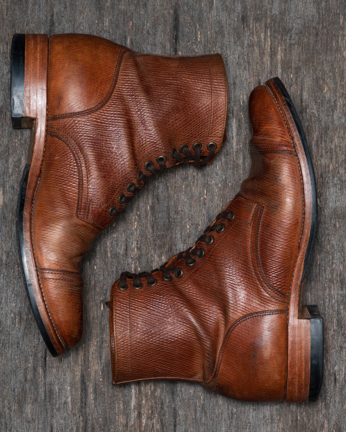 Photo by ahuebner on February 26, 2026 of the Skuce Shoes Villeray Boot in Shellcordovan Metta Catharina Natural Horsebutt.