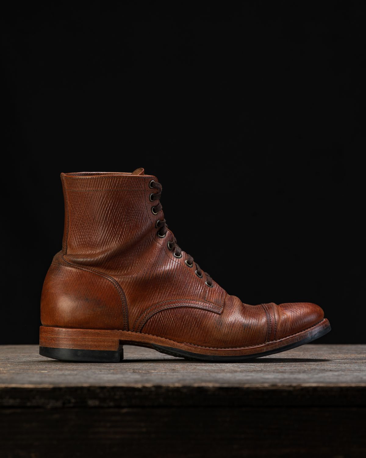 Photo by ahuebner on February 26, 2026 of the Skuce Shoes Villeray Boot in Shellcordovan Metta Catharina Natural Horsebutt.