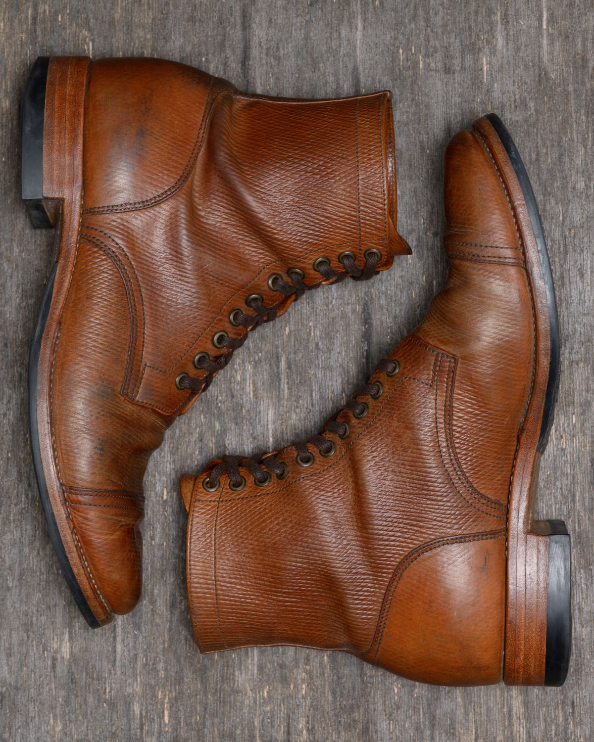 Photo by ahuebner on April 1, 2026 of the Skuce Shoes Villeray Boot in Shellcordovan Metta Catharina Natural Horsebutt.