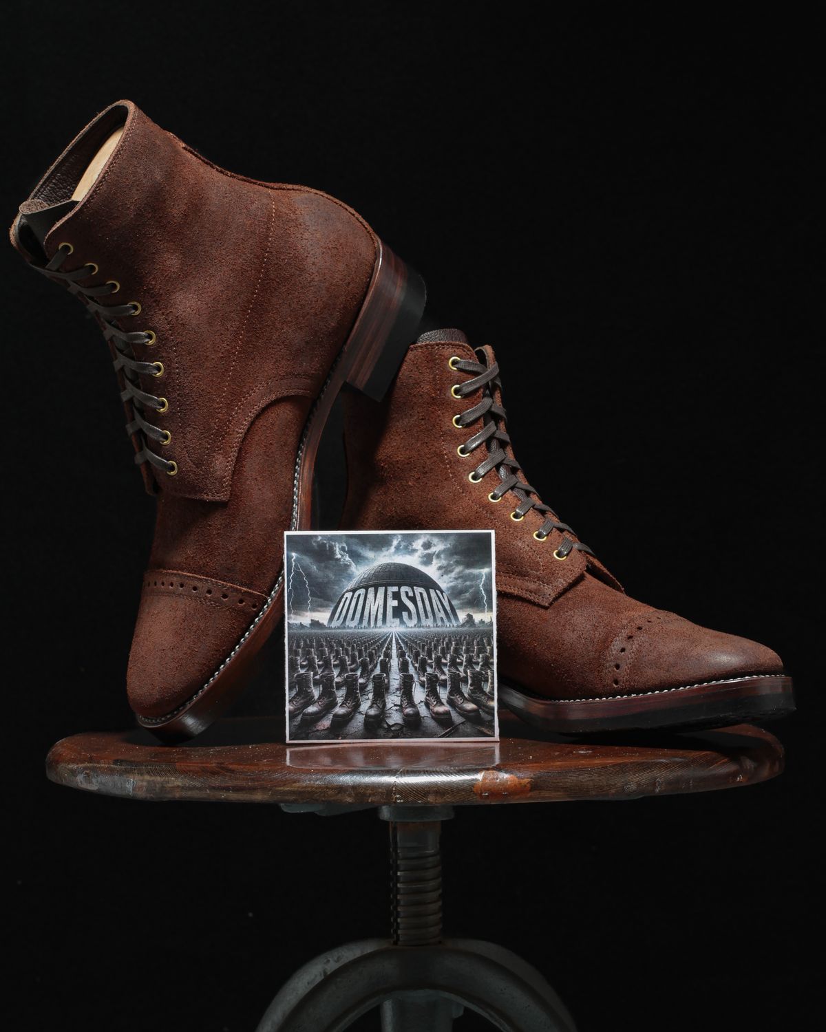 Photo by ahuebner on October 5, 2024 of the WM1978 Garrison Boot in C.F. Stead Amber Brown Waxed Rappelo Calf Roughout.