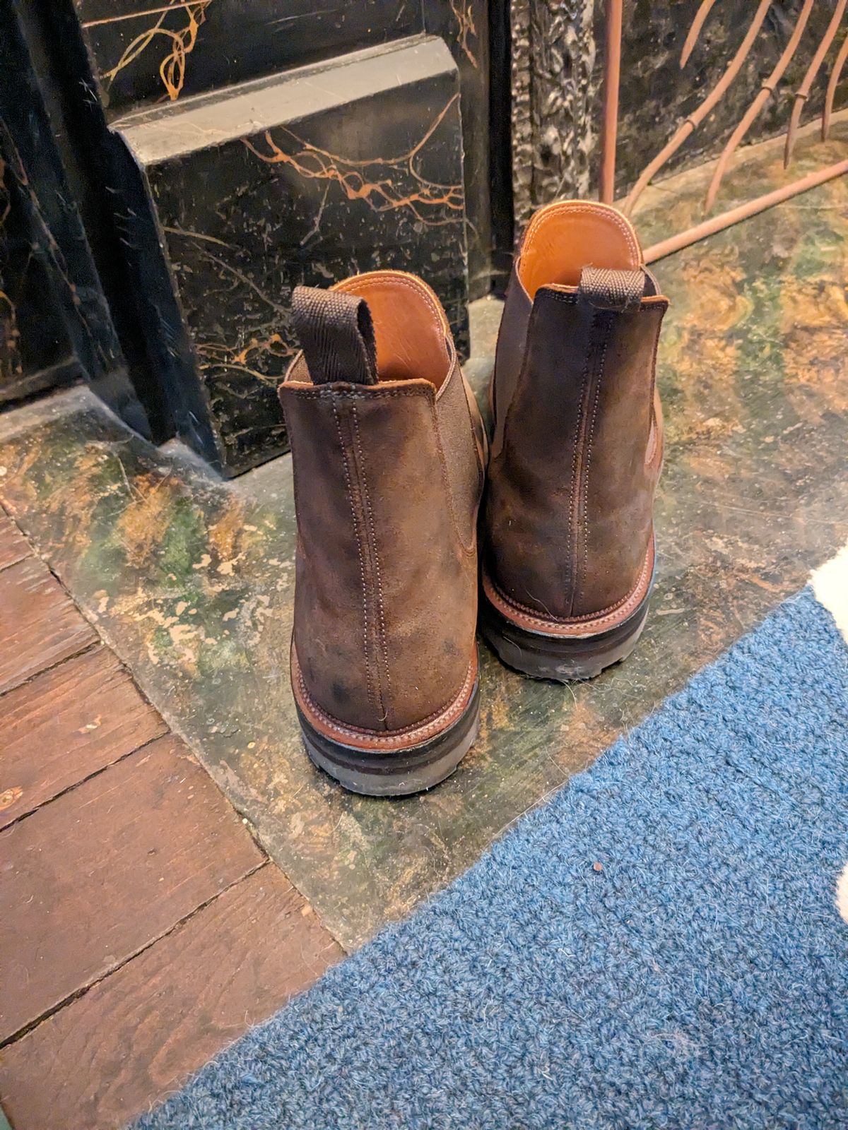 Photo by a_null89 on January 30, 2024 of the Viberg Chelsea in C.F. Stead Snuff Waxy Commander Suede.