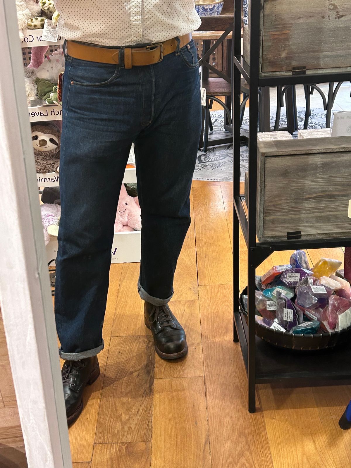 Photo by ComonomoC on April 13, 2023 of the Wolverine 1000 Mile Plain-Toe Boot in Horween Black Teacore Chromexcel.