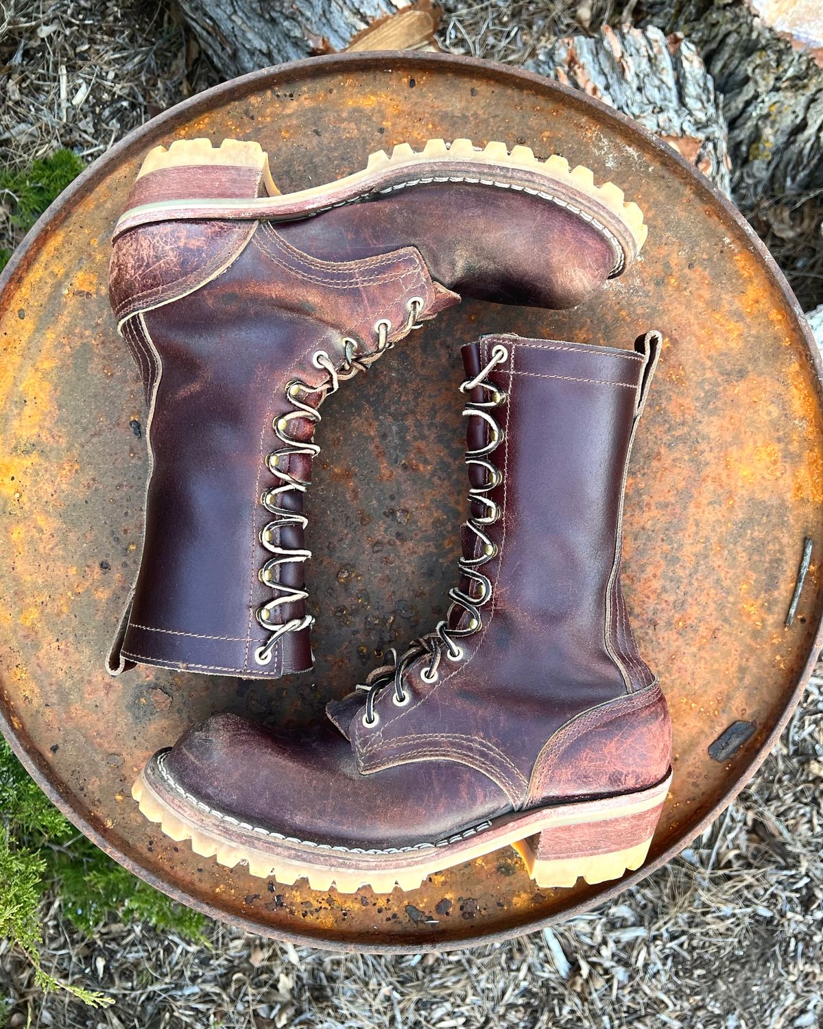 Photo by Bigcountrybonsai on February 6, 2024 of the Nicks MTO in Horween Tan Waxed Flesh.