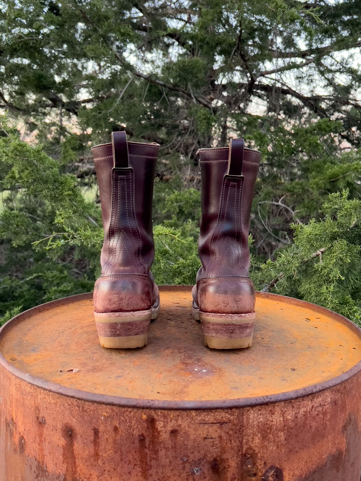 Photo by Bigcountrybonsai on April 5, 2024 of the Nicks MTO in Horween Tan Waxed Flesh.