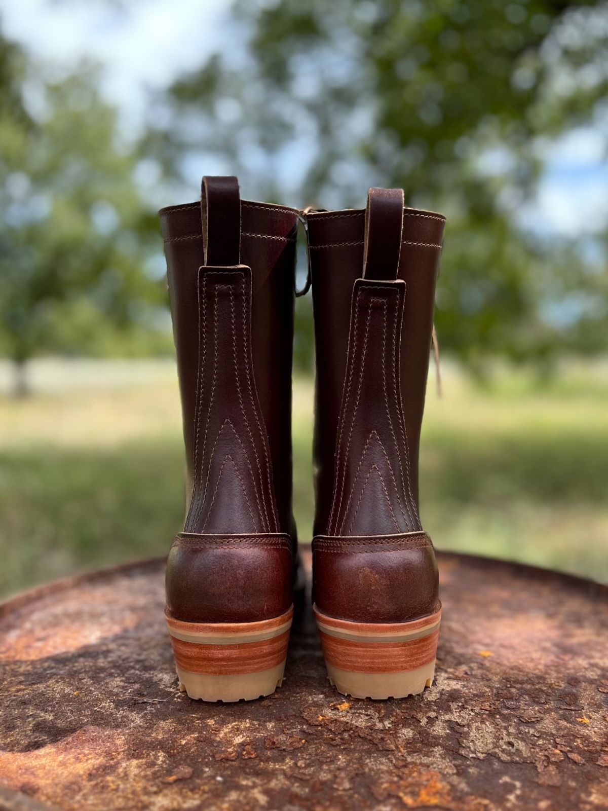 Photo by Bigcountrybonsai on October 1, 2023 of the Nicks MTO in Horween Tan Waxed Flesh.