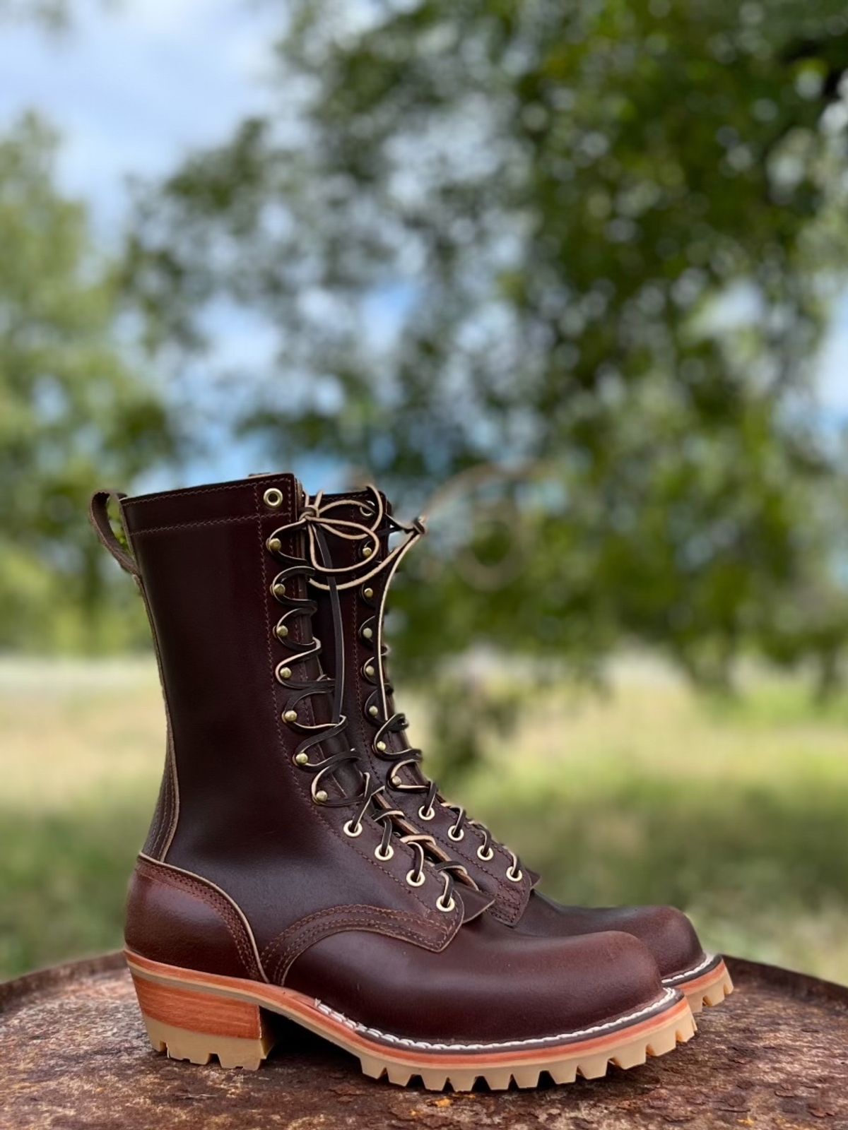 Photo by Bigcountrybonsai on October 1, 2023 of the Nicks MTO in Horween Tan Waxed Flesh.