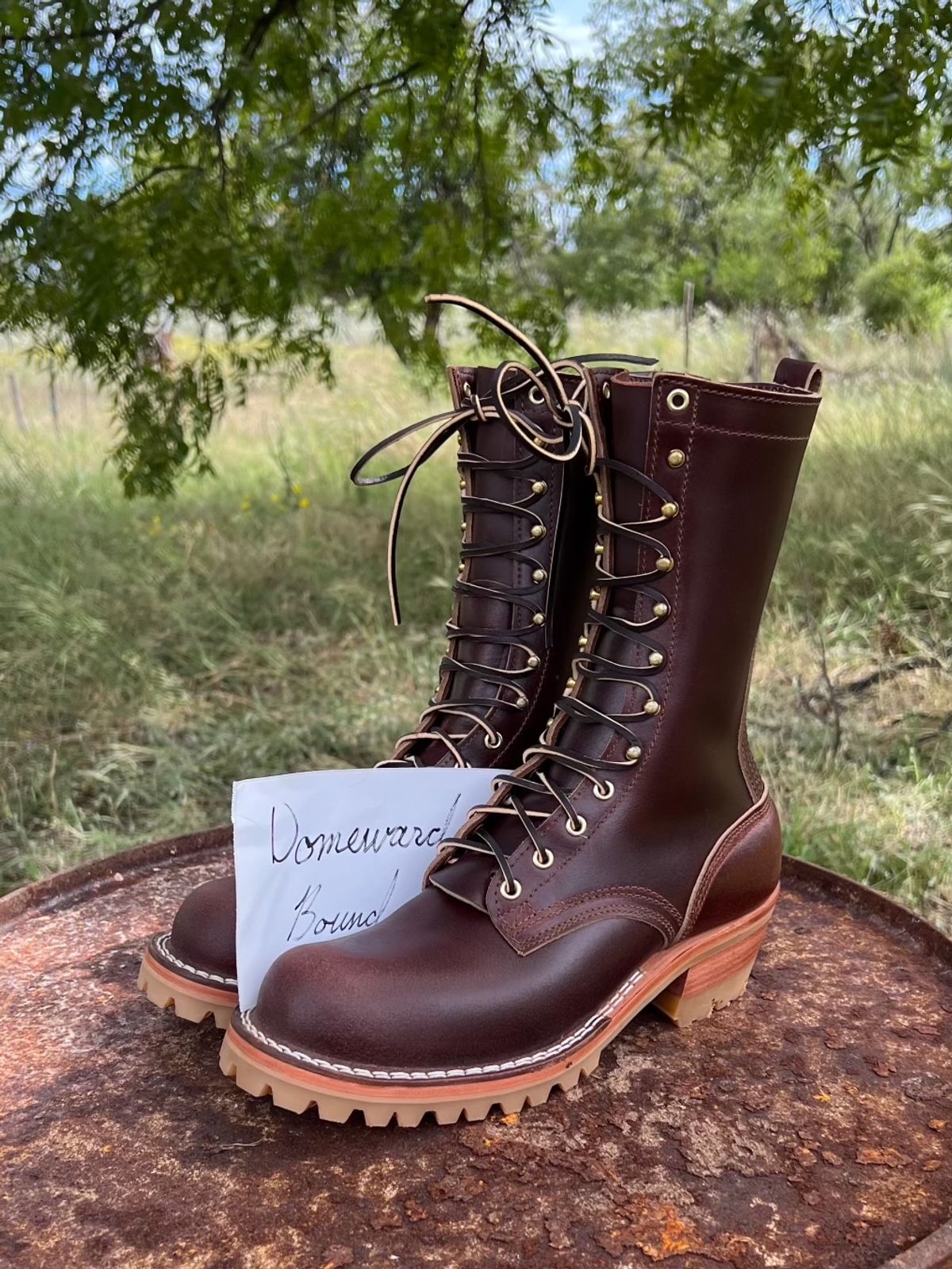 Photo by Bigcountrybonsai on October 1, 2023 of the Nicks MTO in Horween Tan Waxed Flesh.