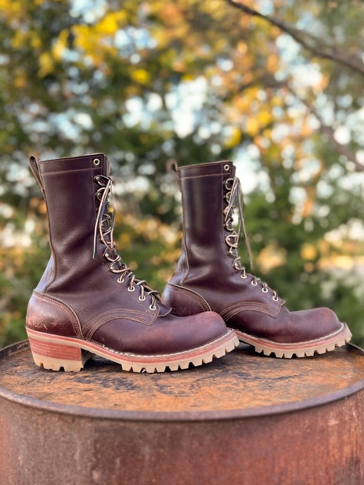 Photo by Bigcountrybonsai on November 5, 2023 of the Nicks MTO in Horween Tan Waxed Flesh.
