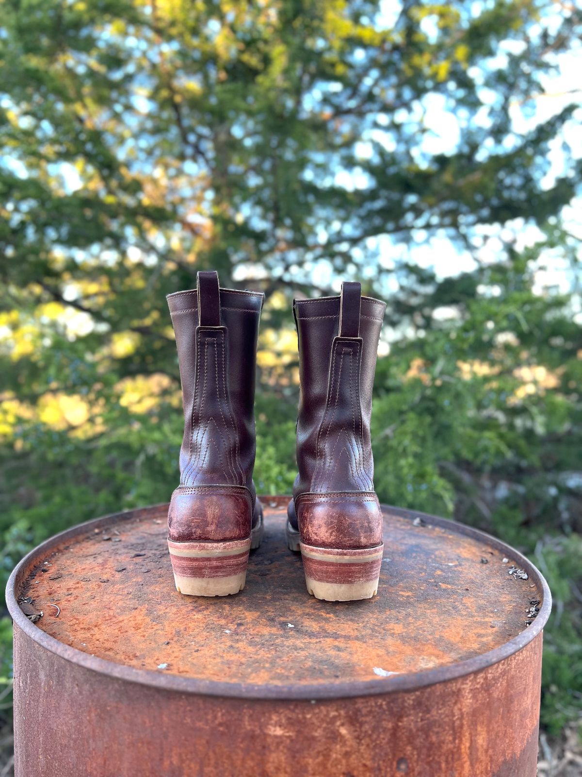 Photo by Bigcountrybonsai on December 6, 2023 of the Nicks MTO in Horween Tan Waxed Flesh.