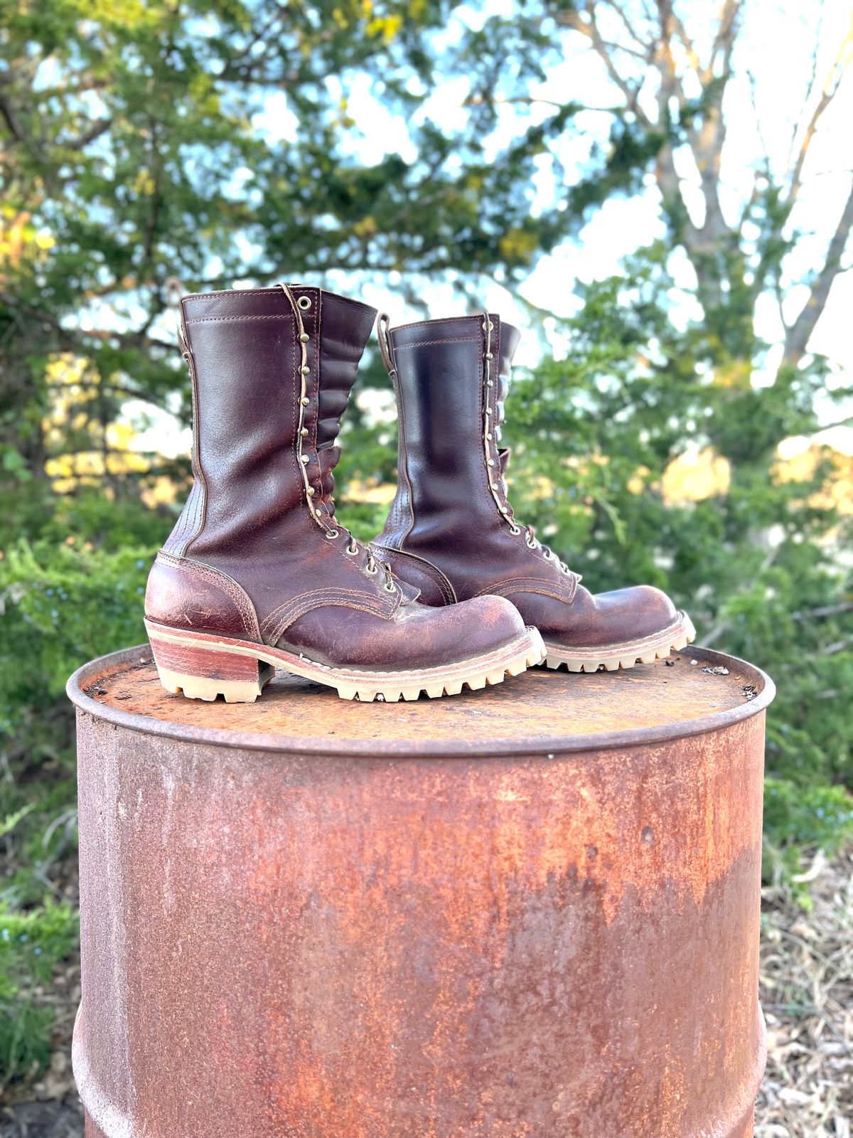 Photo by Bigcountrybonsai on December 6, 2023 of the Nicks MTO in Horween Tan Waxed Flesh.