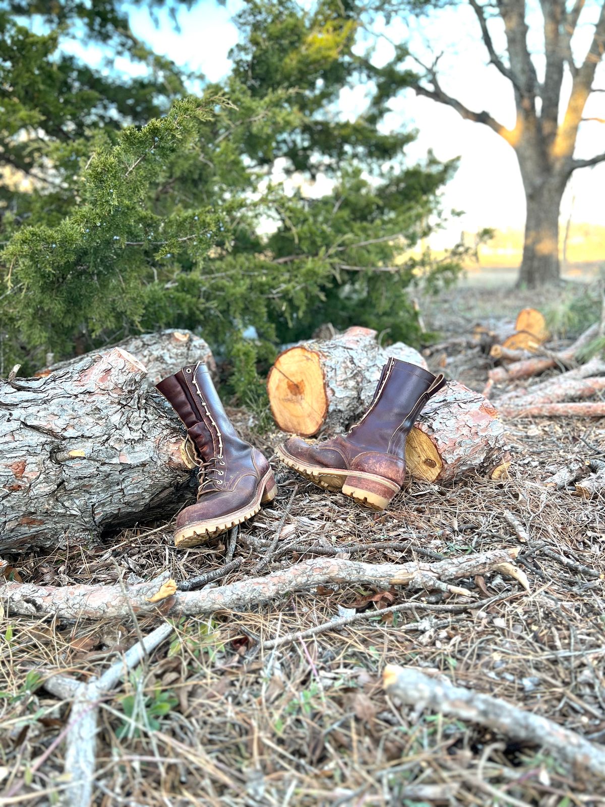 Photo by Bigcountrybonsai on January 6, 2024 of the Nicks MTO in Horween Tan Waxed Flesh.