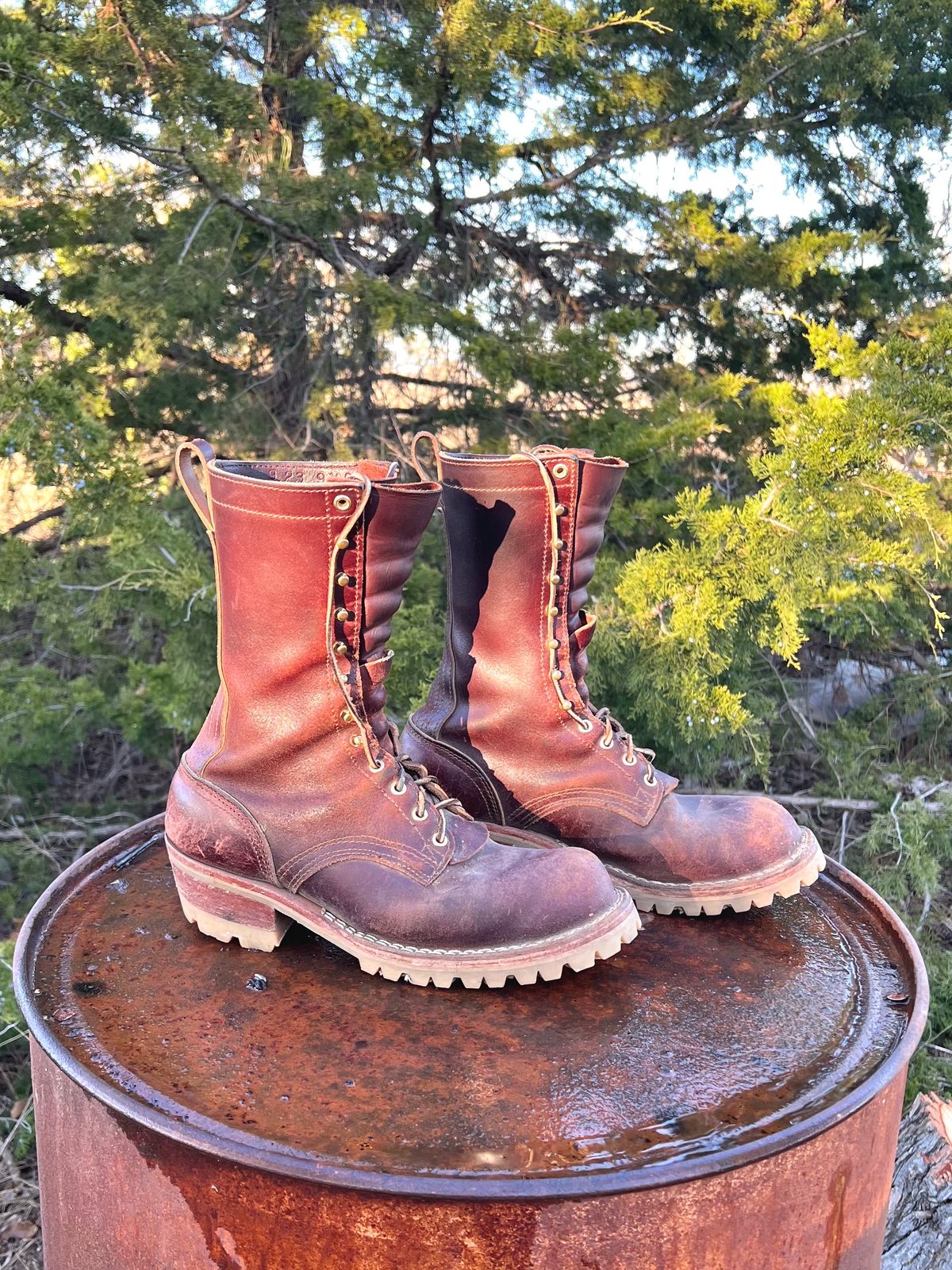 Photo by Bigcountrybonsai on January 6, 2024 of the Nicks MTO in Horween Tan Waxed Flesh.