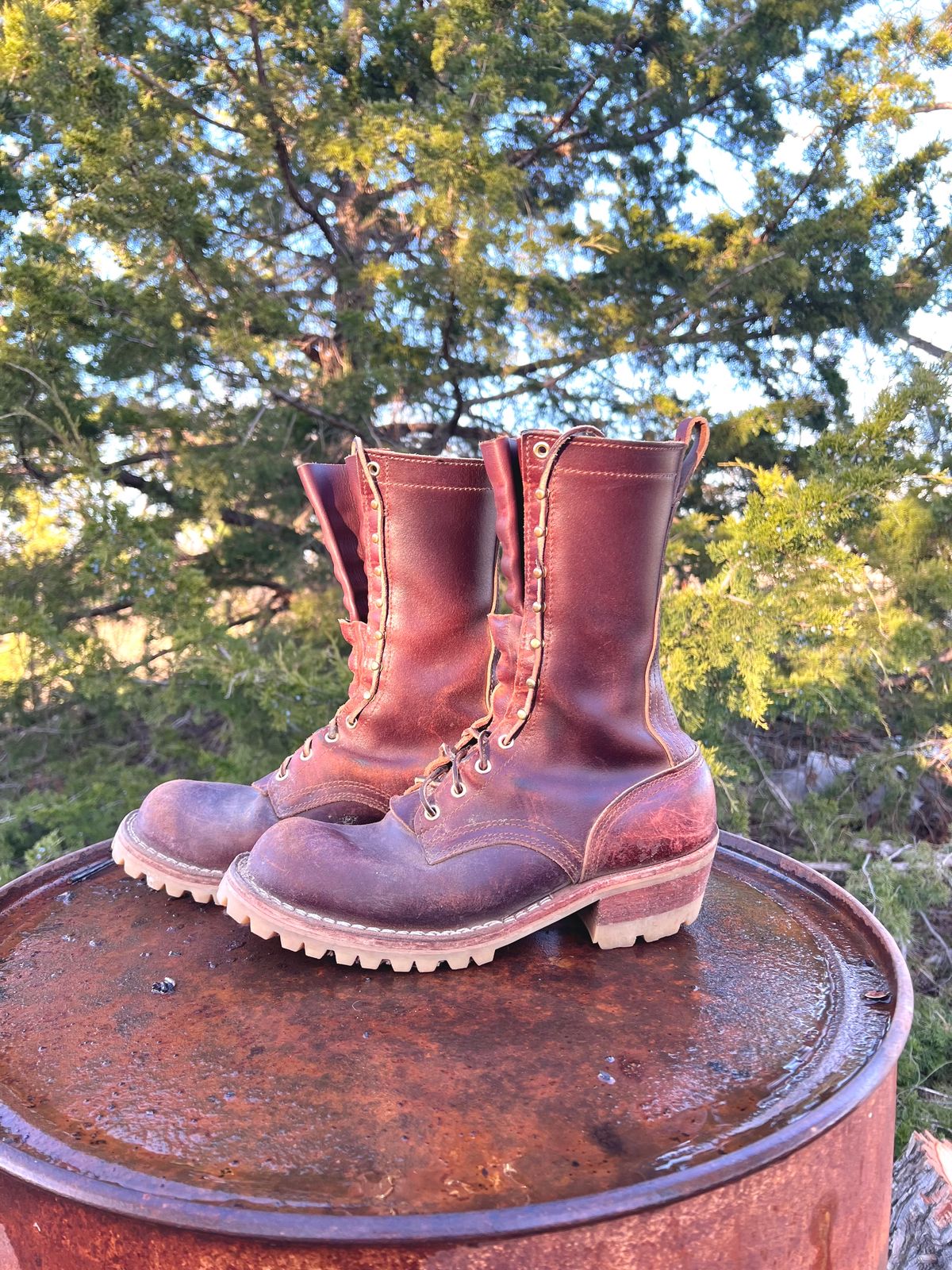 Photo by Bigcountrybonsai on January 6, 2024 of the Nicks MTO in Horween Tan Waxed Flesh.