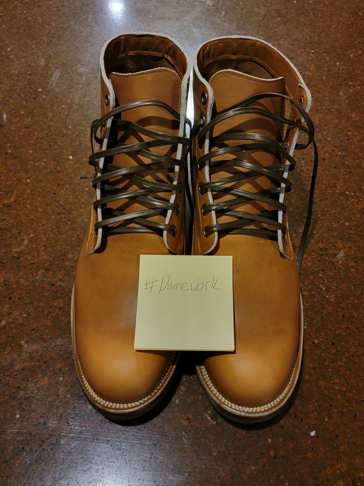 Photo by basboy on October 1, 2022 of the Viberg Service Boot in Horween Oak Chromepak.