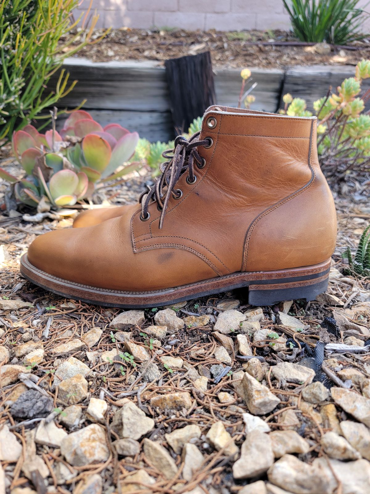 Photo by basboy on November 3, 2022 of the Viberg Service Boot in Horween Oak Chromepak.
