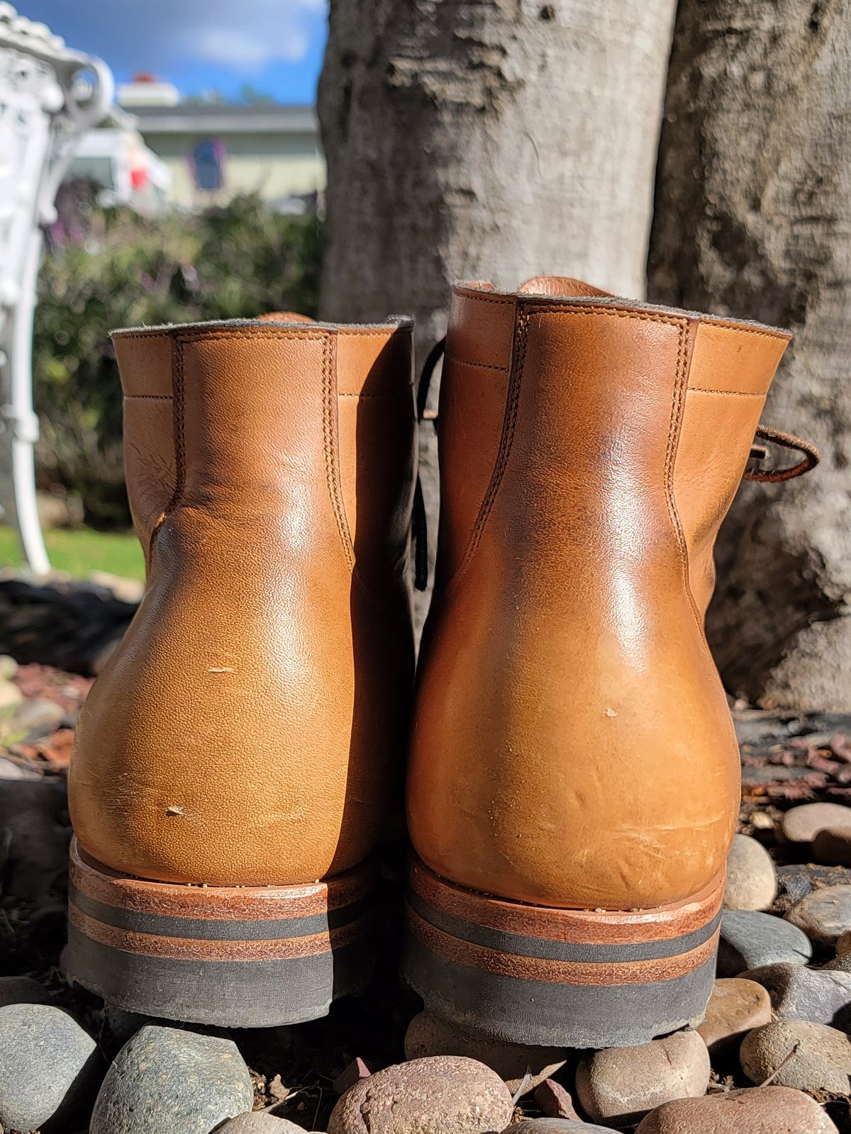 Photo by basboy on December 5, 2022 of the Viberg Service Boot in Horween Oak Chromepak.