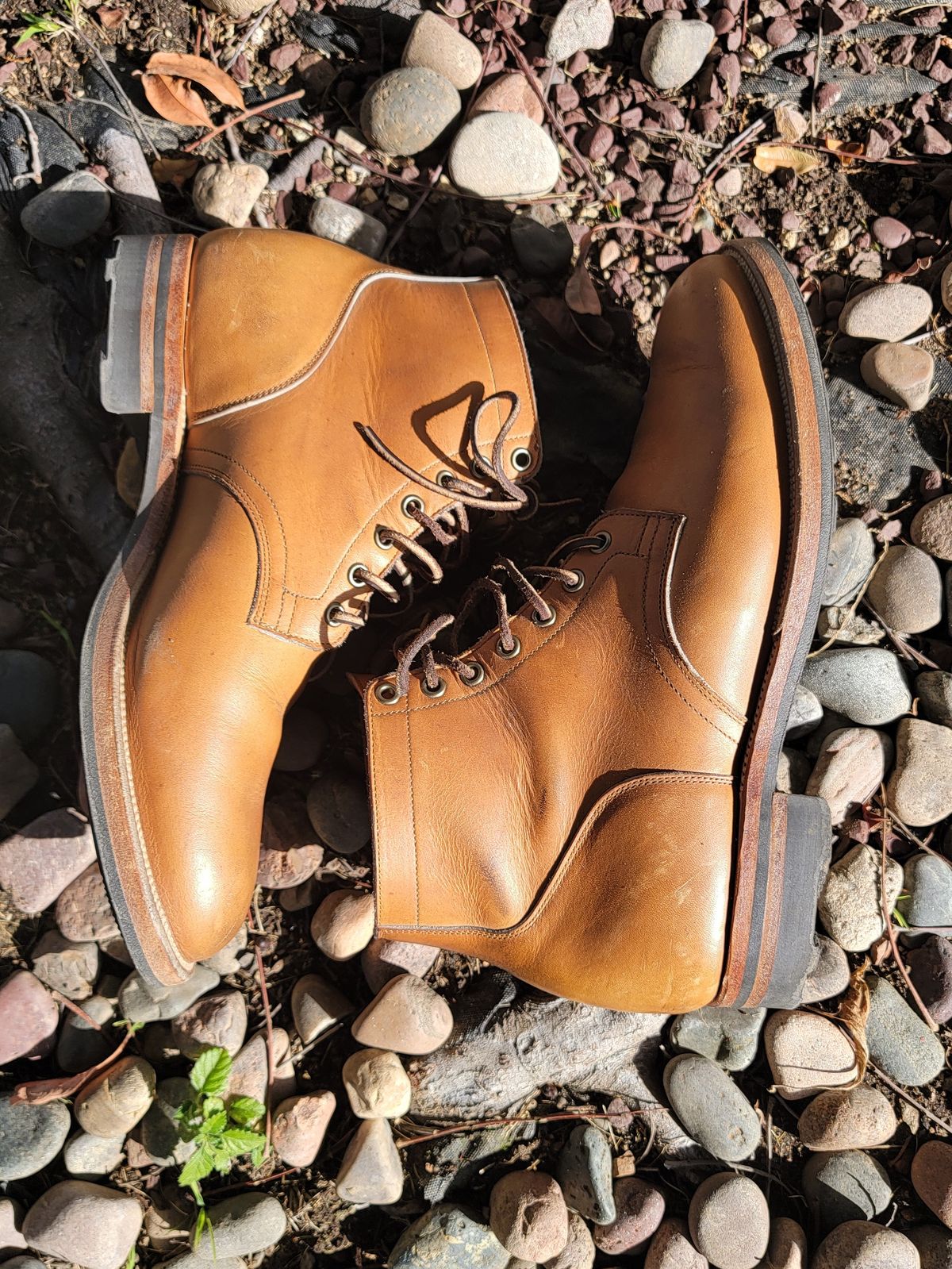 Photo by basboy on December 5, 2022 of the Viberg Service Boot in Horween Oak Chromepak.