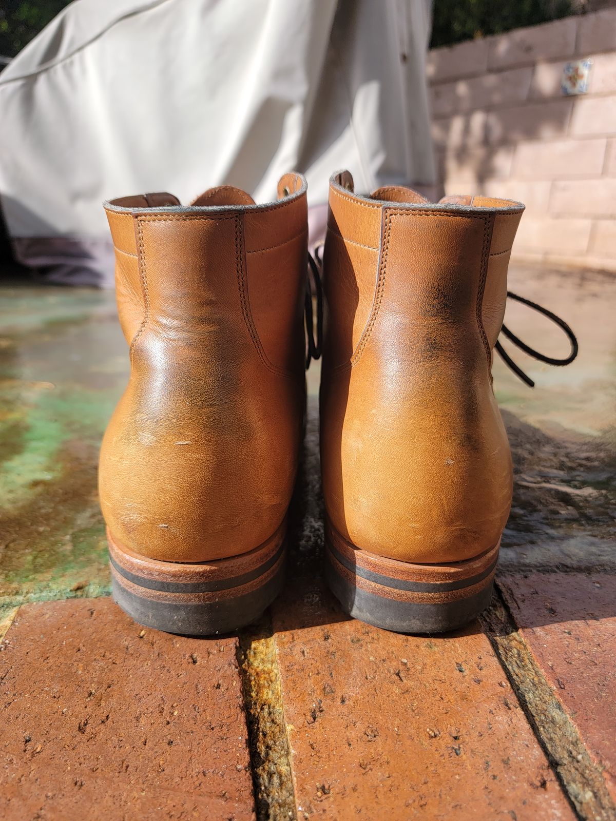 Photo by basboy on January 5, 2023 of the Viberg Service Boot in Horween Oak Chromepak.