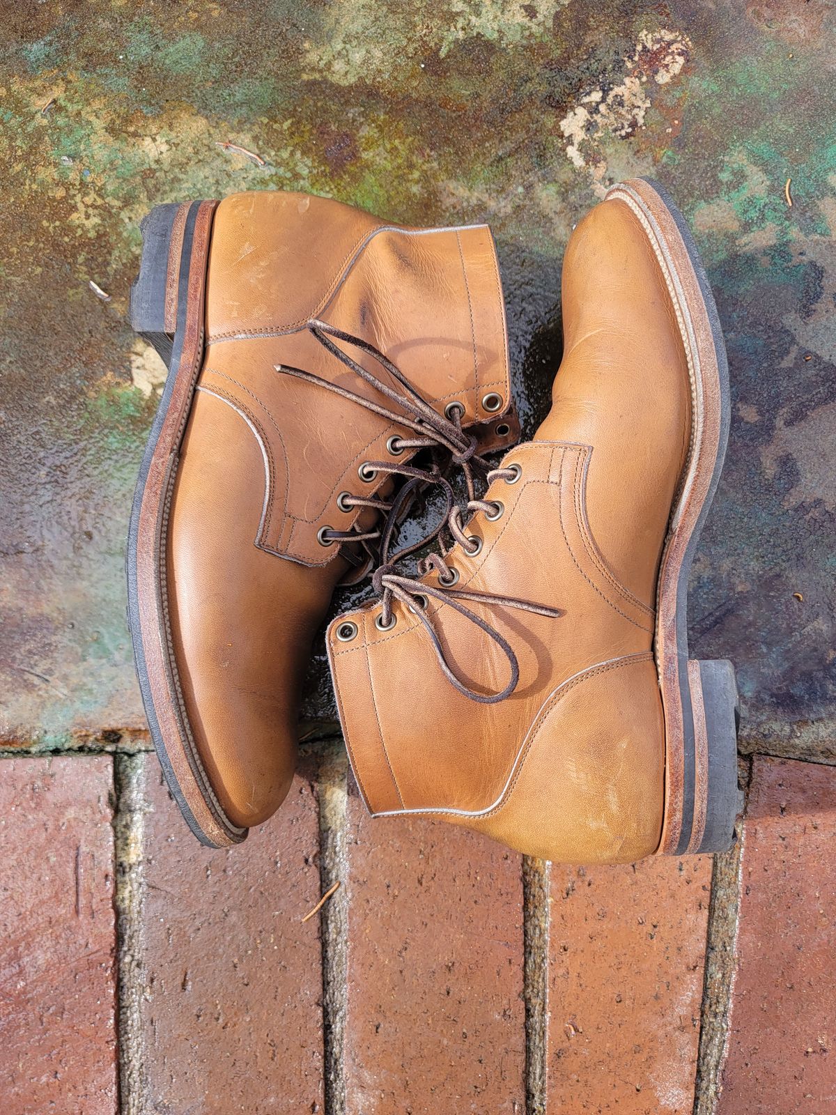 Photo by basboy on January 5, 2023 of the Viberg Service Boot in Horween Oak Chromepak.