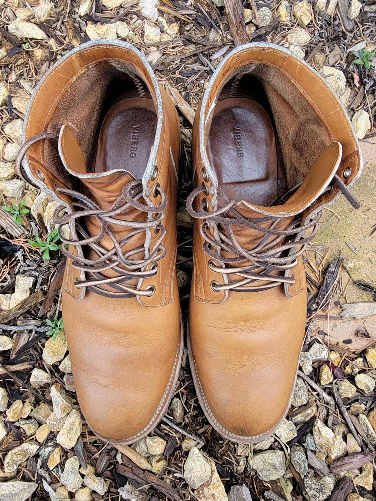 Photo by basboy on February 5, 2023 of the Viberg Service Boot in Horween Oak Chromepak.