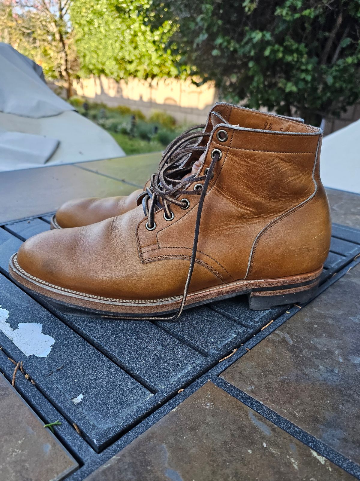 Photo by basboy on April 4, 2023 of the Viberg Service Boot in Horween Oak Chromepak.